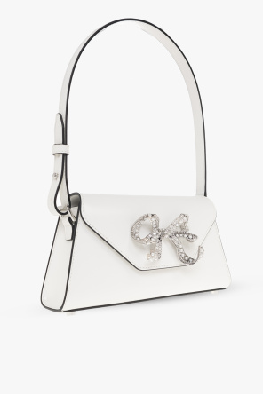 トートバッグ SELF PORTRAIT Mini Bow Bag - SELF PORTRAIT - Silk - White Cream Leather Mini Tote Bag – self-portrait-US